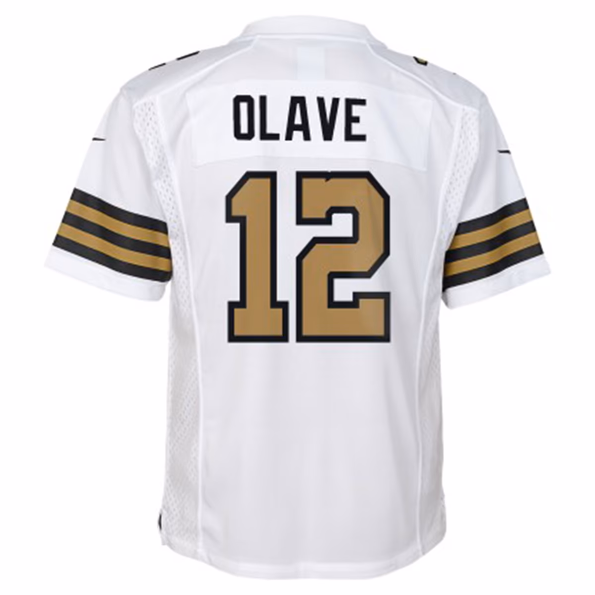 Youth Nike Chris Olave White New Orleans Saints Game Jersey 4 Youth Nike Chris Olave White New Orleans Saints Game Jersey