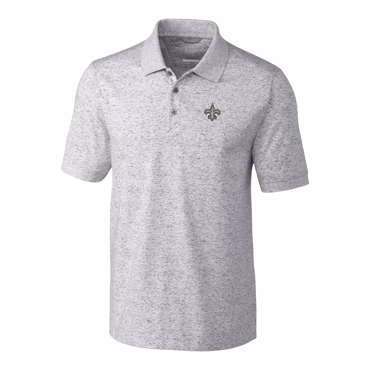 Men's Cutter & Buck Heather Gray New Orleans Saints Big & Tall Space Dye Advantage Polo