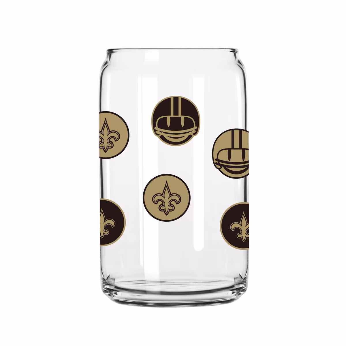 New Orleans Saints 16oz. Smiley Can Glass