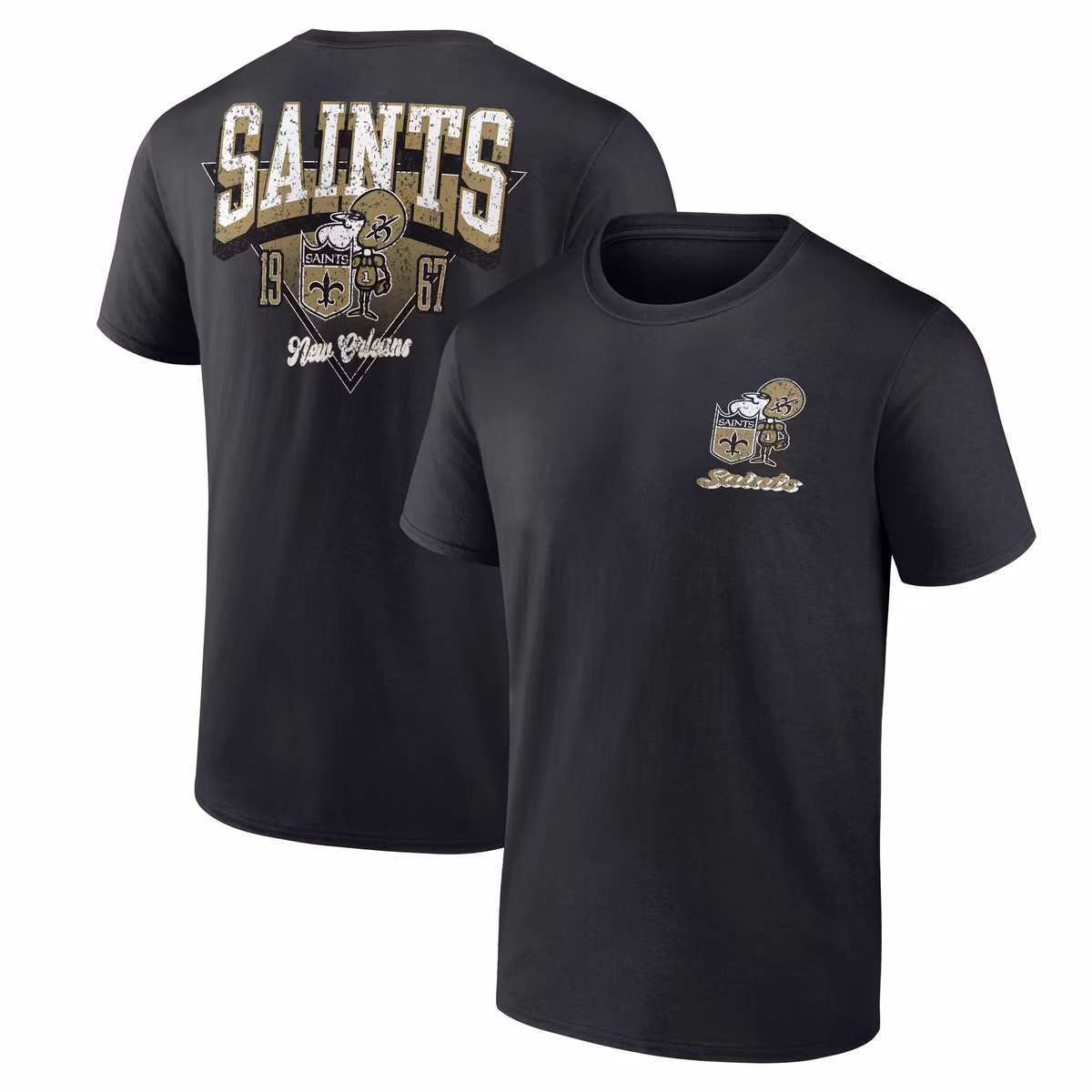 Men's Fanatics Black New Orleans Saints Never Over T-Shirt 20 Men's Fanatics Black New Orleans Saints Never Over T-Shirt