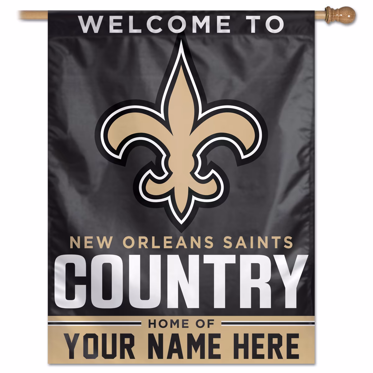 WinCraft New Orleans Saints Personalized 27'' x 37'' Single-Sided Vertical Banner 4 WinCraft New Orleans Saints Personalized 27'' x 37'' Single-Sided Vertical Banner