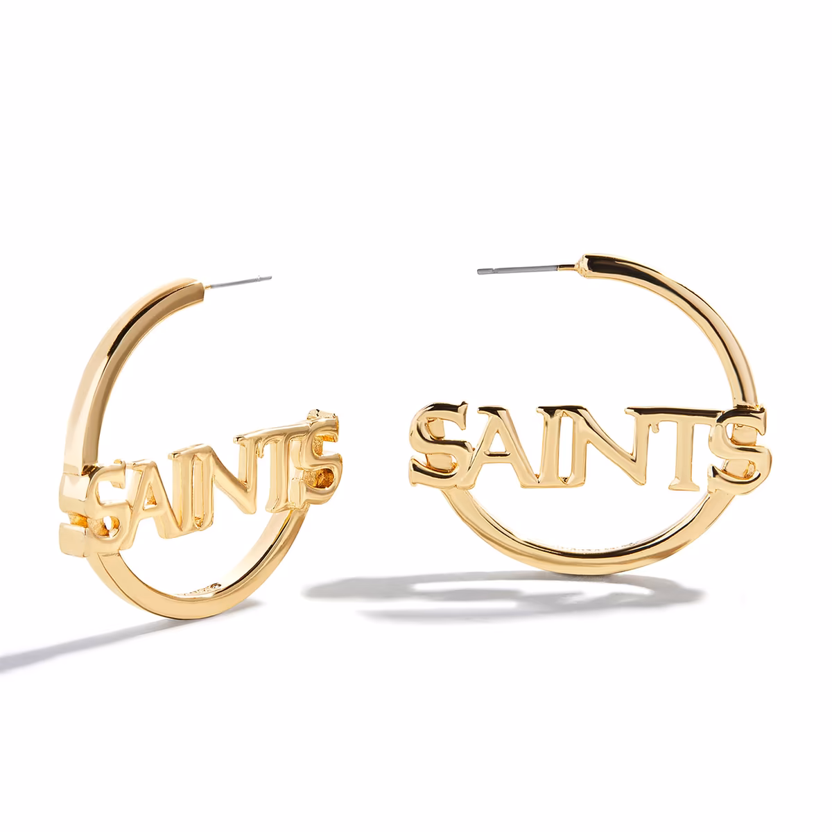 BaubleBar New Orleans Saints Wordmark Hoop Earrings 2 BaubleBar New Orleans Saints Wordmark Hoop Earrings