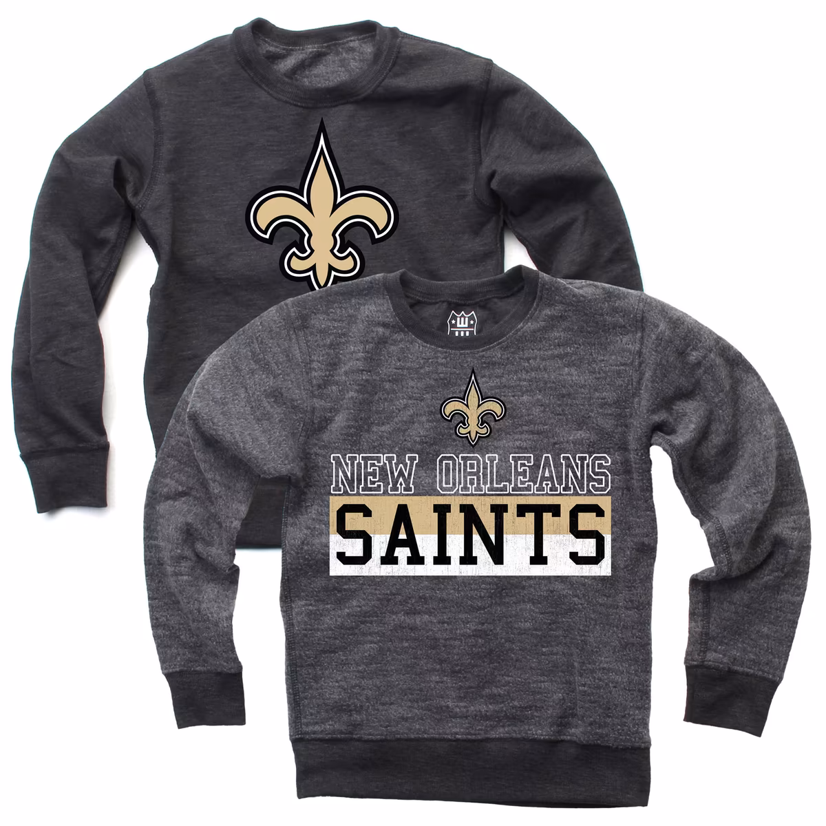 Youth Wes & Willy Black New Orleans Saints Reversible Fleece Pullover Sweatshirt 1 Youth Wes & Willy Black New Orleans Saints Reversible Fleece Pullover Sweatshirt