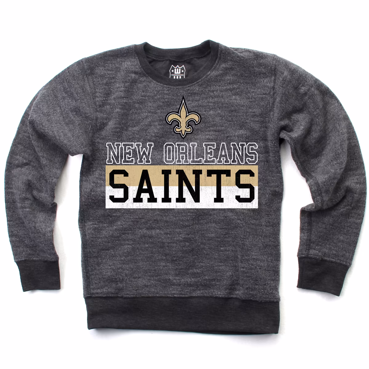 Youth Wes & Willy Black New Orleans Saints Reversible Fleece Pullover Sweatshirt 3 Youth Wes & Willy Black New Orleans Saints Reversible Fleece Pullover Sweatshirt