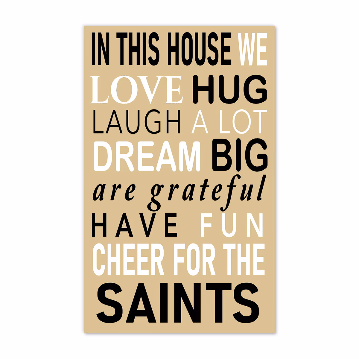 New Orleans Saints 11" x 19" Briteline In This House Sign 8 New Orleans Saints 11" x 19" Briteline In This House Sign