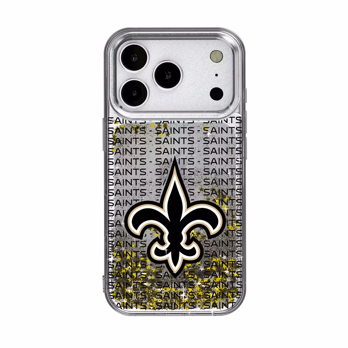 New Orleans Saints iPhone Text Backdrop Design Glitter Case 1 New Orleans Saints iPhone Text Backdrop Design Glitter Case