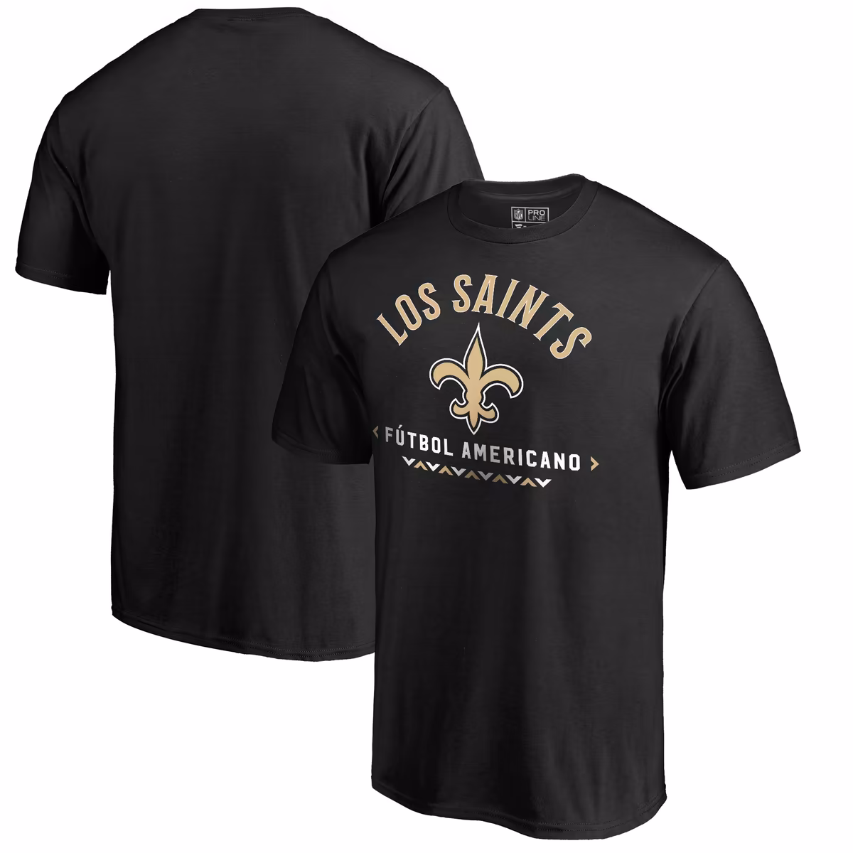 Men's Black New Orleans Saints Futbol Americano T-Shirt 2 Men's Black New Orleans Saints Futbol Americano T-Shirt