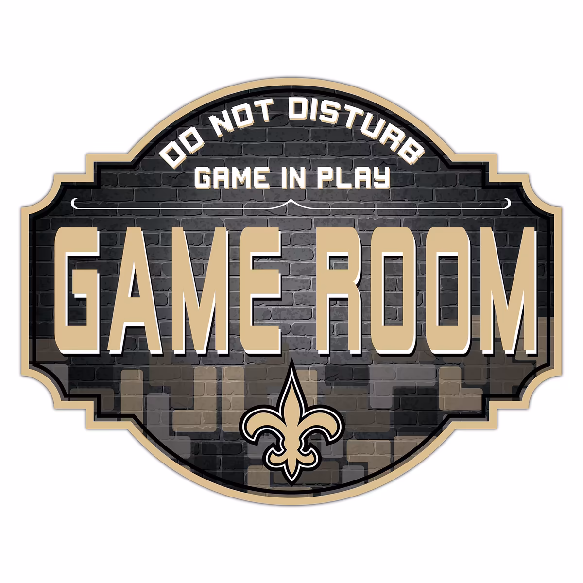 New Orleans Saints 12'' Game Room Tavern Sign 2 New Orleans Saints 12'' Game Room Tavern Sign