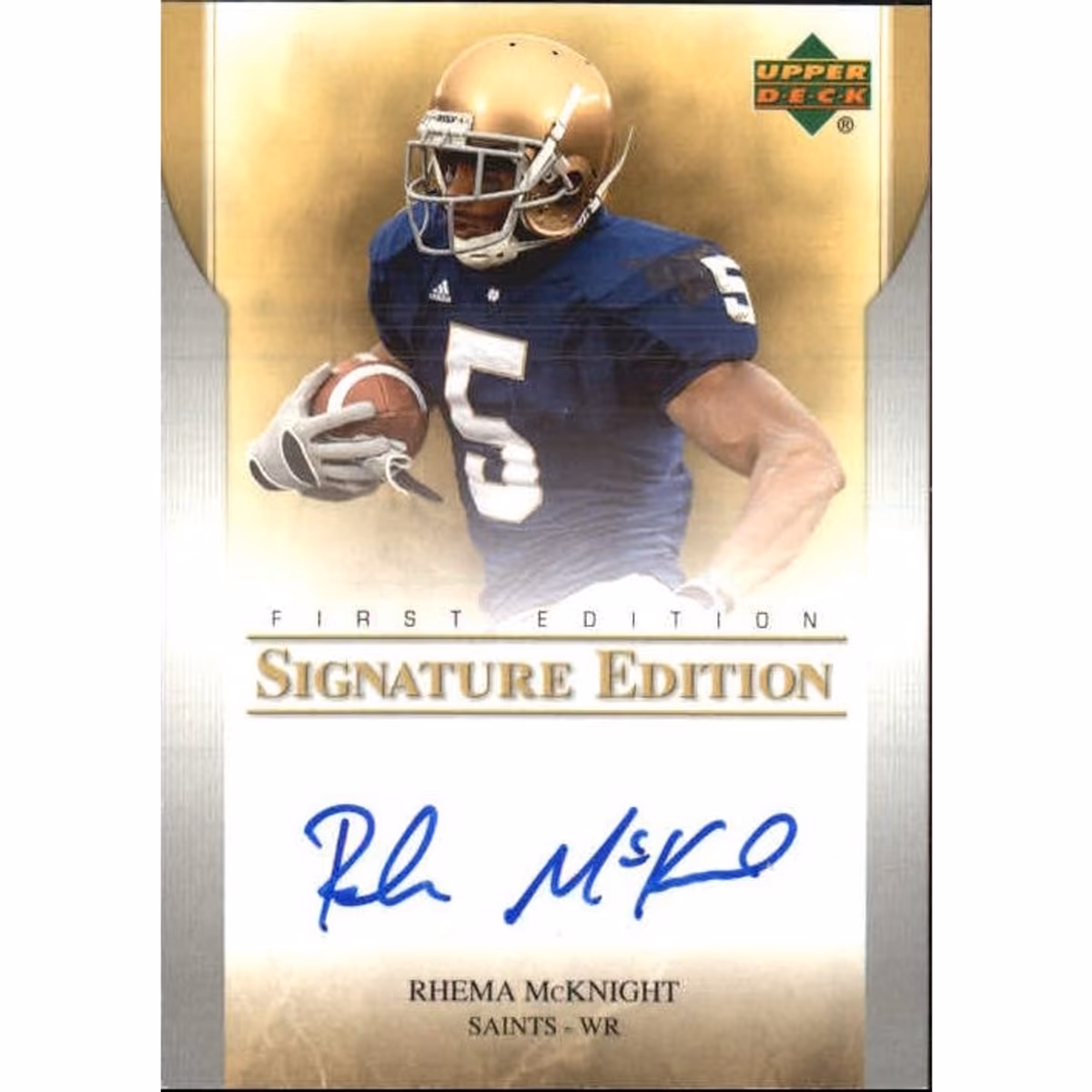 2007 Upper Deck First Edition Autographs #SERM Rhema McKnight 6 2007 Upper Deck First Edition Autographs #SERM Rhema McKnight
