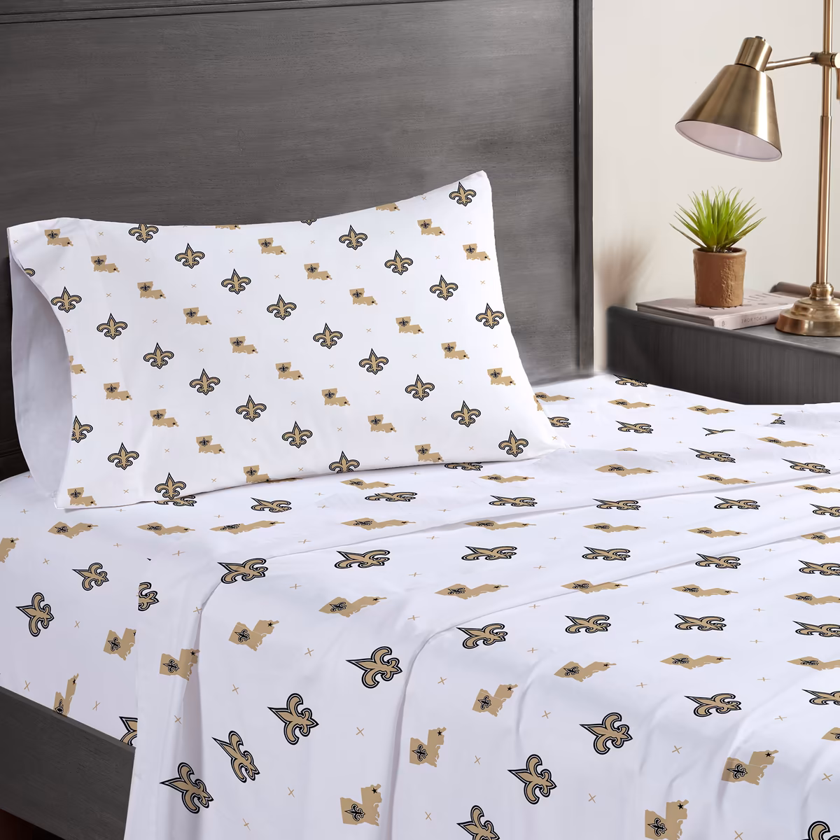 New Orleans Saints Three-Piece Twin Sheet Set 9 New Orleans Saints Three-Piece Twin Sheet Set
