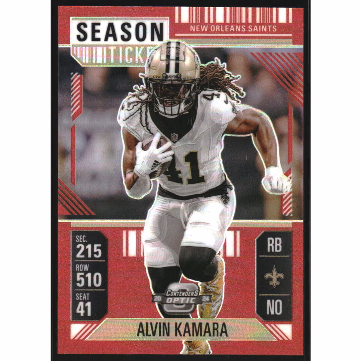 2024 Panini Contenders Optic Red #40 Alvin Kamara 3 2024 Panini Contenders Optic Red #40 Alvin Kamara