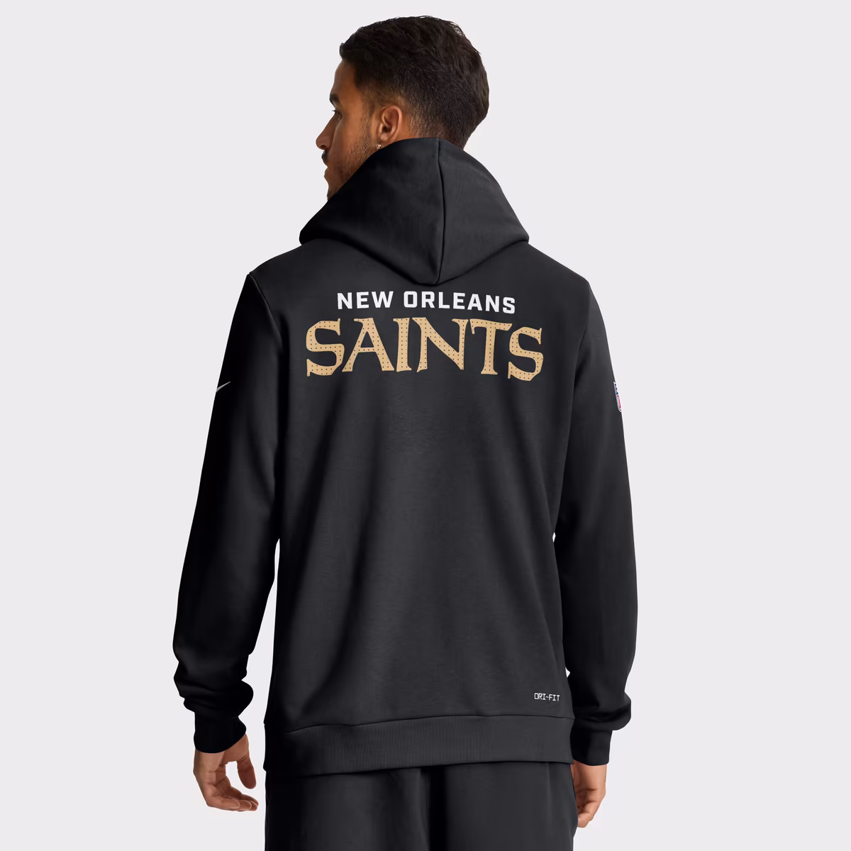 Men's Nike Black New Orleans Saints Sideline Standard Issue Initial Home Dri-FIT Hoodie 3 Men's Nike Black New Orleans Saints Sideline Standard Issue Initial Home Dri-FIT Hoodie