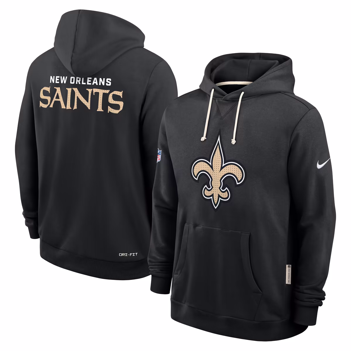 Men's Nike Black New Orleans Saints Sideline Standard Issue Initial Home Dri-FIT Hoodie 5 Men's Nike Black New Orleans Saints Sideline Standard Issue Initial Home Dri-FIT Hoodie