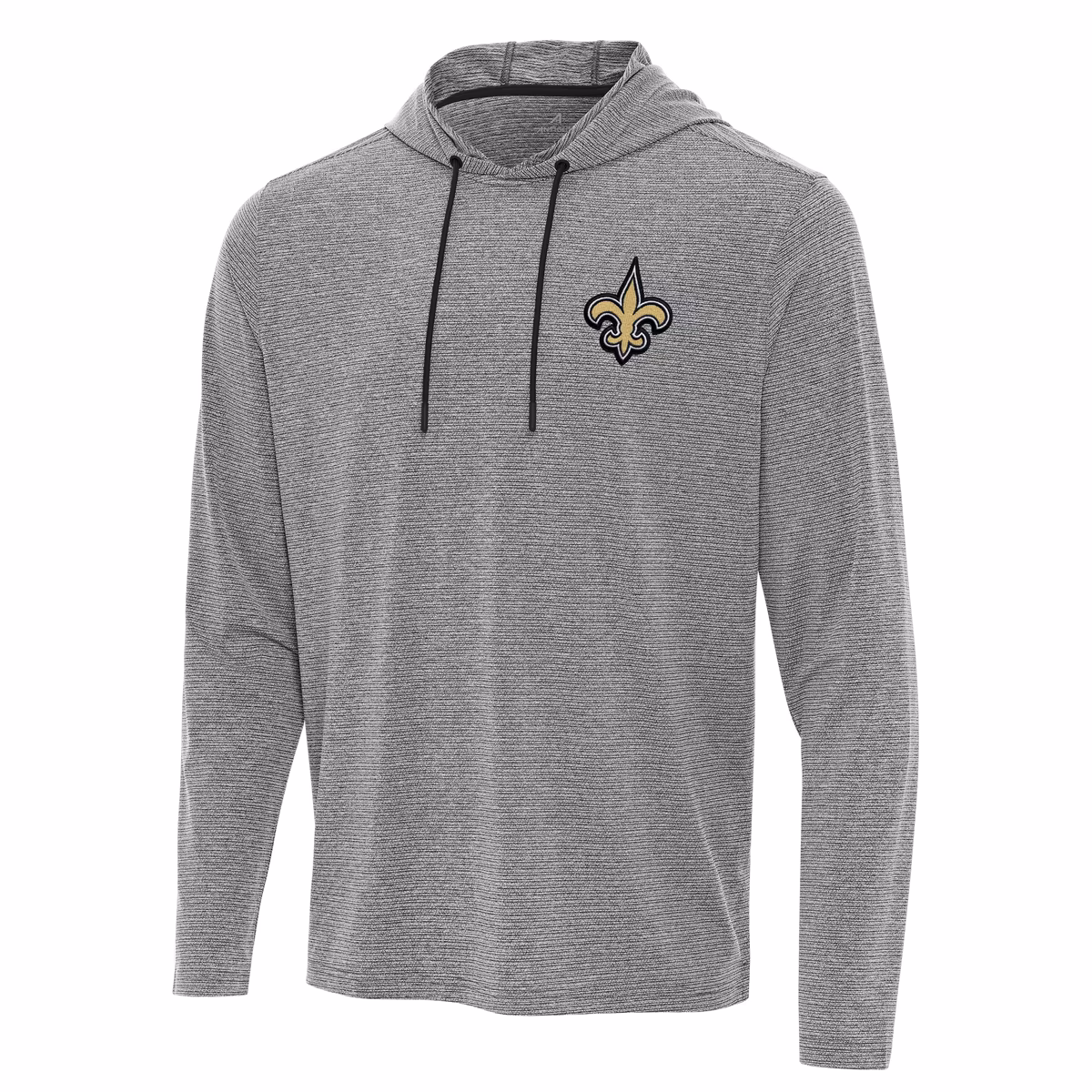 Men's Antigua Heather Black New Orleans Saints Changeover Hoodie 3 Men's Antigua Heather Black New Orleans Saints Changeover Hoodie