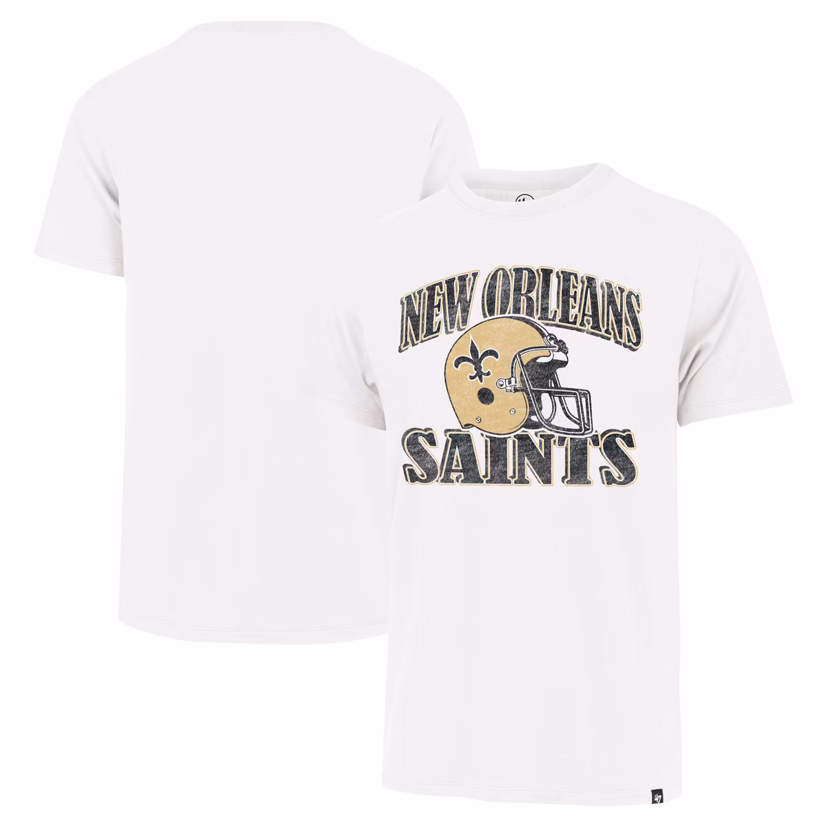 Men's '47 Cream New Orleans Saints Overrun Franklin Throwback T-Shirt 2 Men's '47 Cream New Orleans Saints Overrun Franklin Throwback T-Shirt