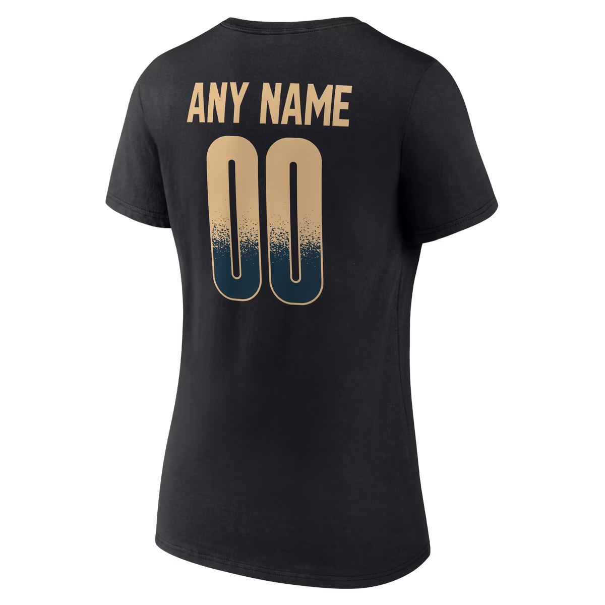 Women's Black New Orleans Saints Home Field Pop Personalized Name & Number V-Neck T-Shirt 4 Women's Black New Orleans Saints Home Field Pop Personalized Name & Number V-Neck T-Shirt