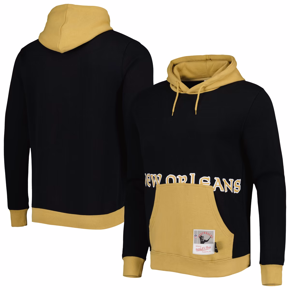 Men's Mitchell & Ness Black New Orleans Saints Big Face 5.0 Pullover Hoodie 8 Men's Mitchell & Ness Black New Orleans Saints Big Face 5.0 Pullover Hoodie