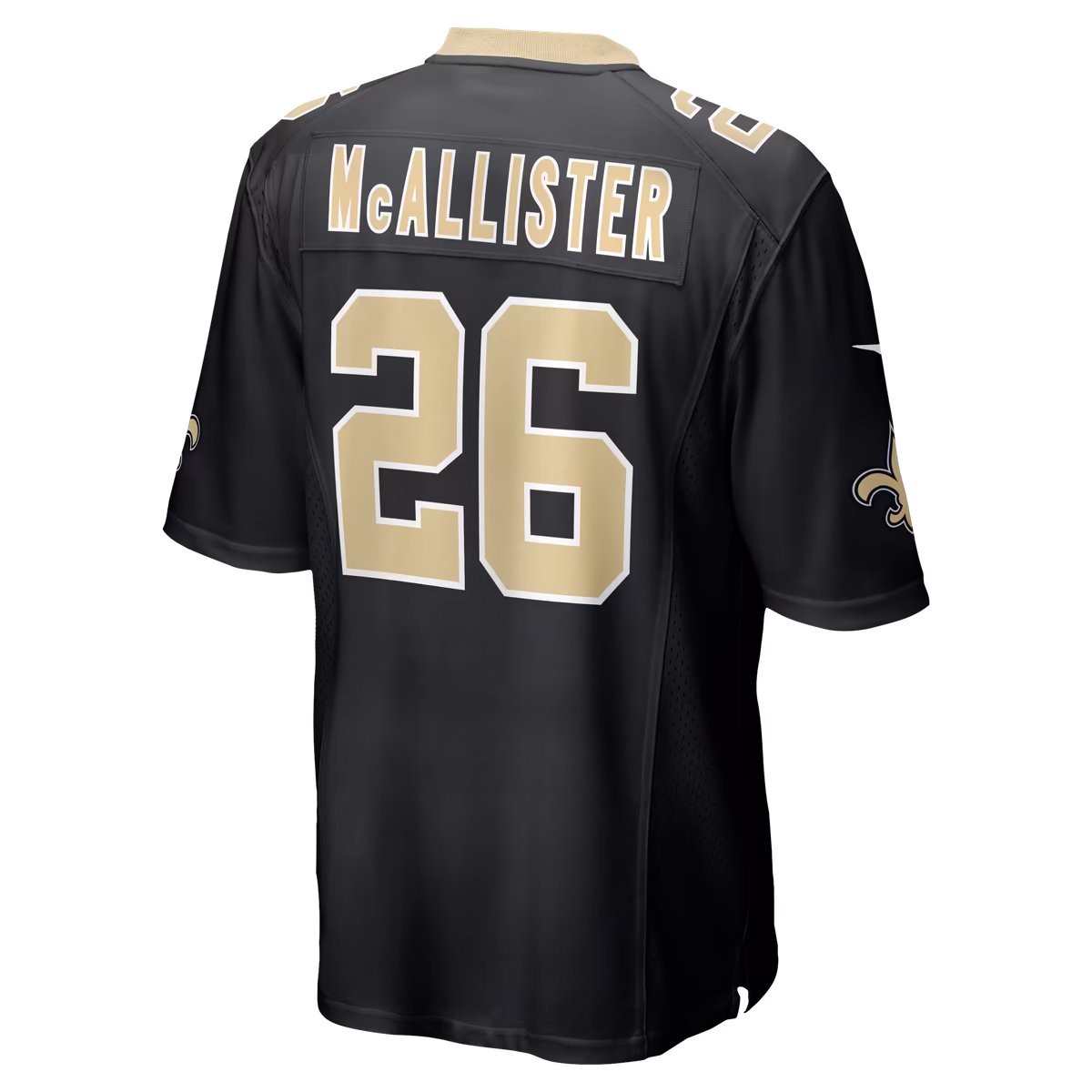 Men's Nike Deuce McAllister Black New Orleans Saints Game Retired Player Jersey 4 Men's Nike Deuce McAllister Black New Orleans Saints Game Retired Player Jersey