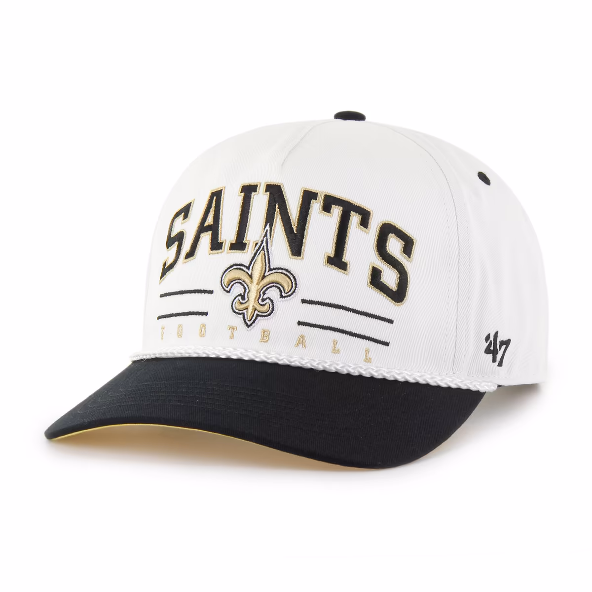 Men's '47 White/Black New Orleans Saints Roscoe Two-Toned Hitch Adjustable Hat 2 Men's '47 White/Black New Orleans Saints Roscoe Two-Toned Hitch Adjustable Hat