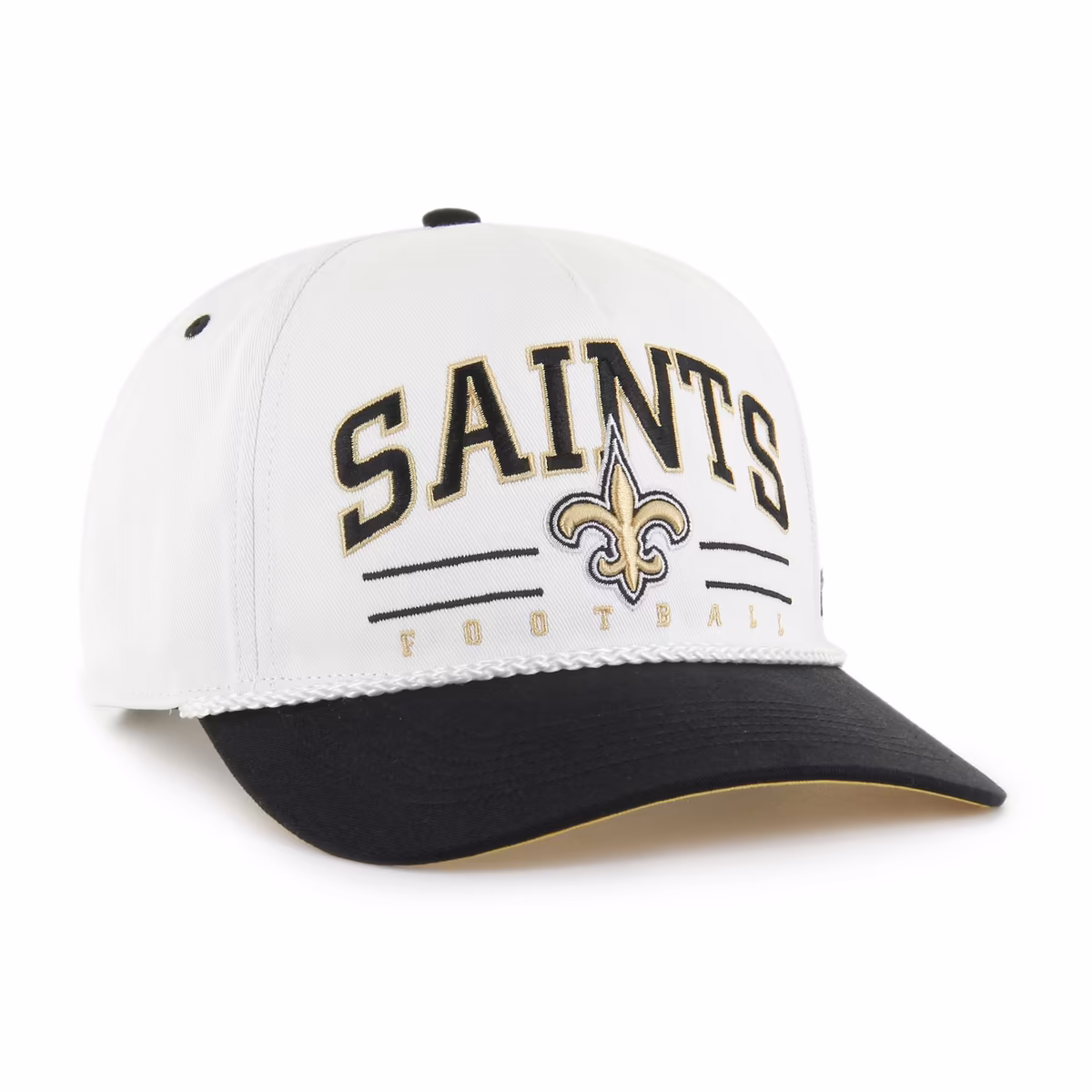 Men's '47 White/Black New Orleans Saints Roscoe Two-Toned Hitch Adjustable Hat 3 Men's '47 White/Black New Orleans Saints Roscoe Two-Toned Hitch Adjustable Hat