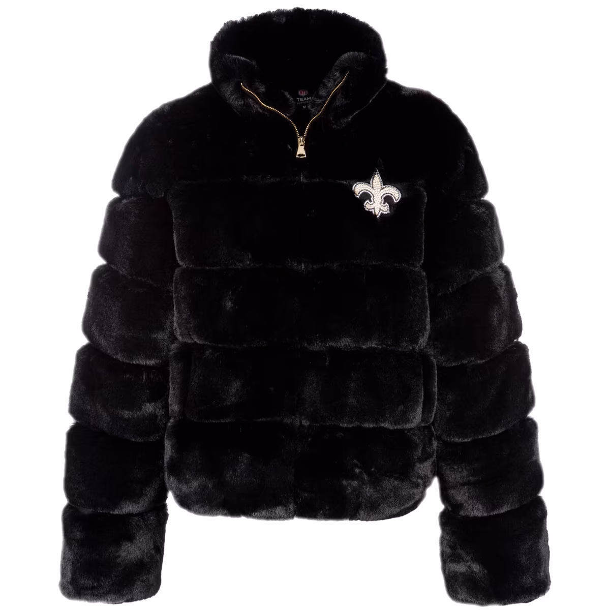 Women's FABGATING by Cuce Black New Orleans Saints Faux Fur Full-Zip Coat 3 Women's FABGATING by Cuce Black New Orleans Saints Faux Fur Full-Zip Coat