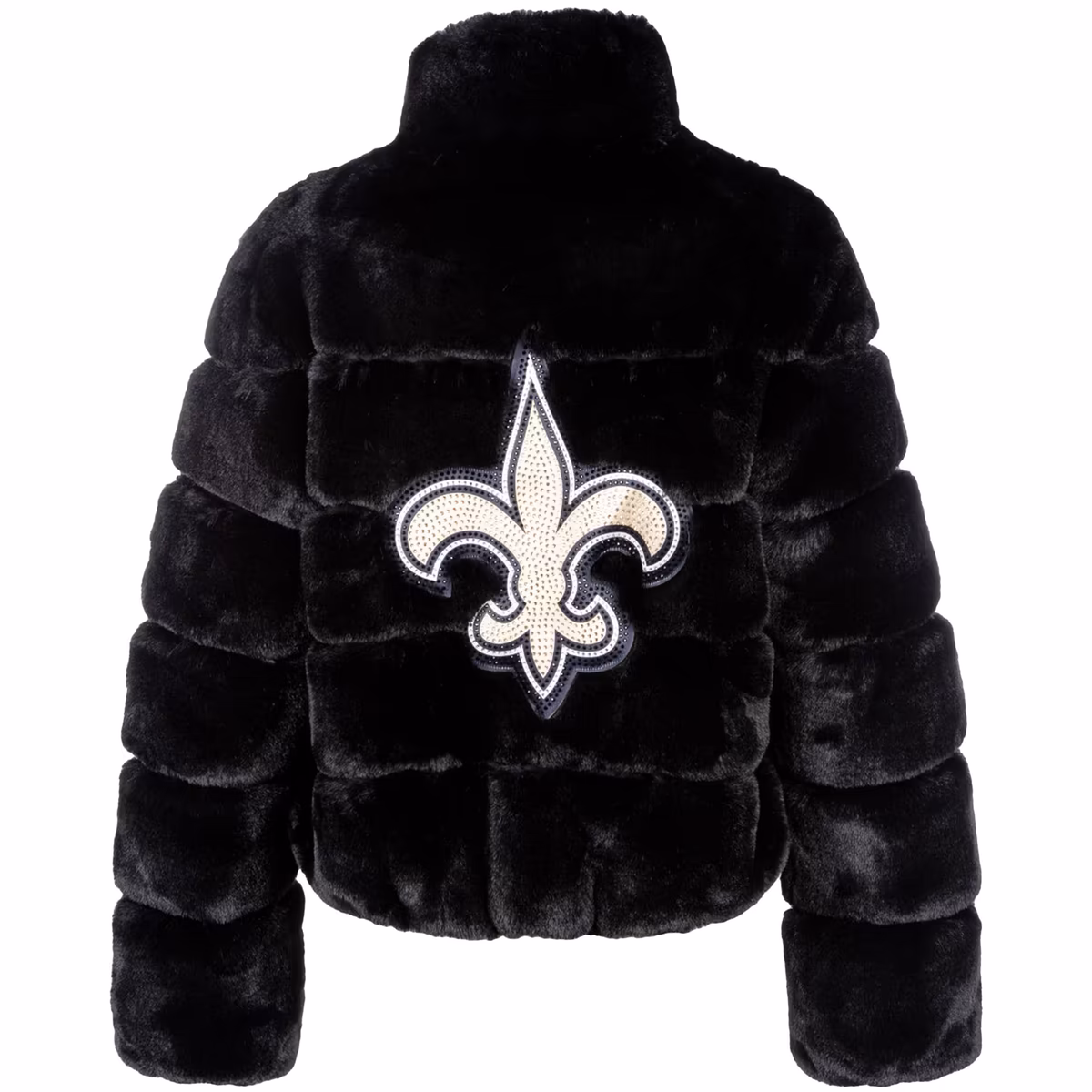 Women's FABGATING by Cuce Black New Orleans Saints Faux Fur Full-Zip Coat 4 Women's FABGATING by Cuce Black New Orleans Saints Faux Fur Full-Zip Coat