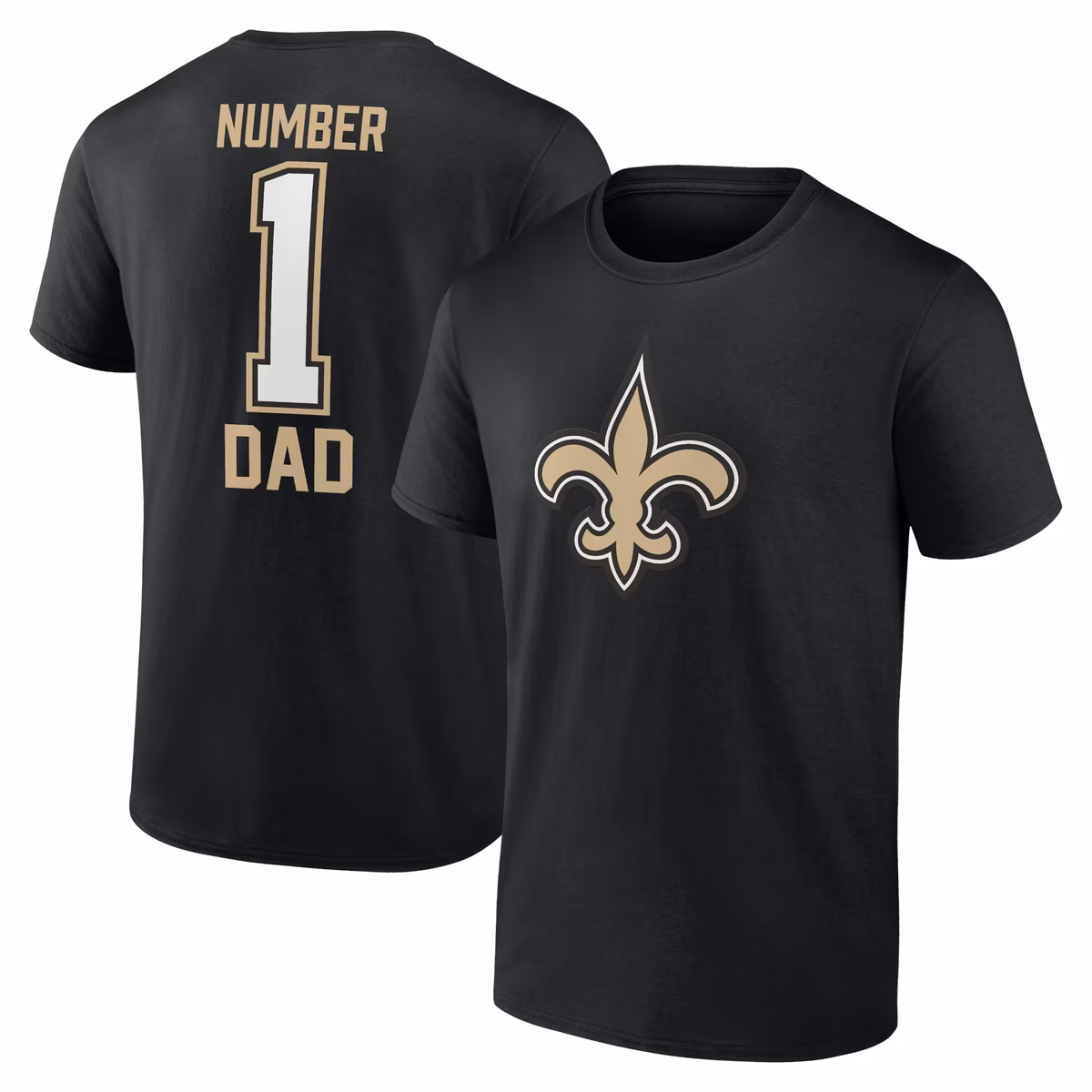 Men's Fanatics Black New Orleans Saints Father's Day T-Shirt 2 Men's Fanatics Black New Orleans Saints Father's Day T-Shirt