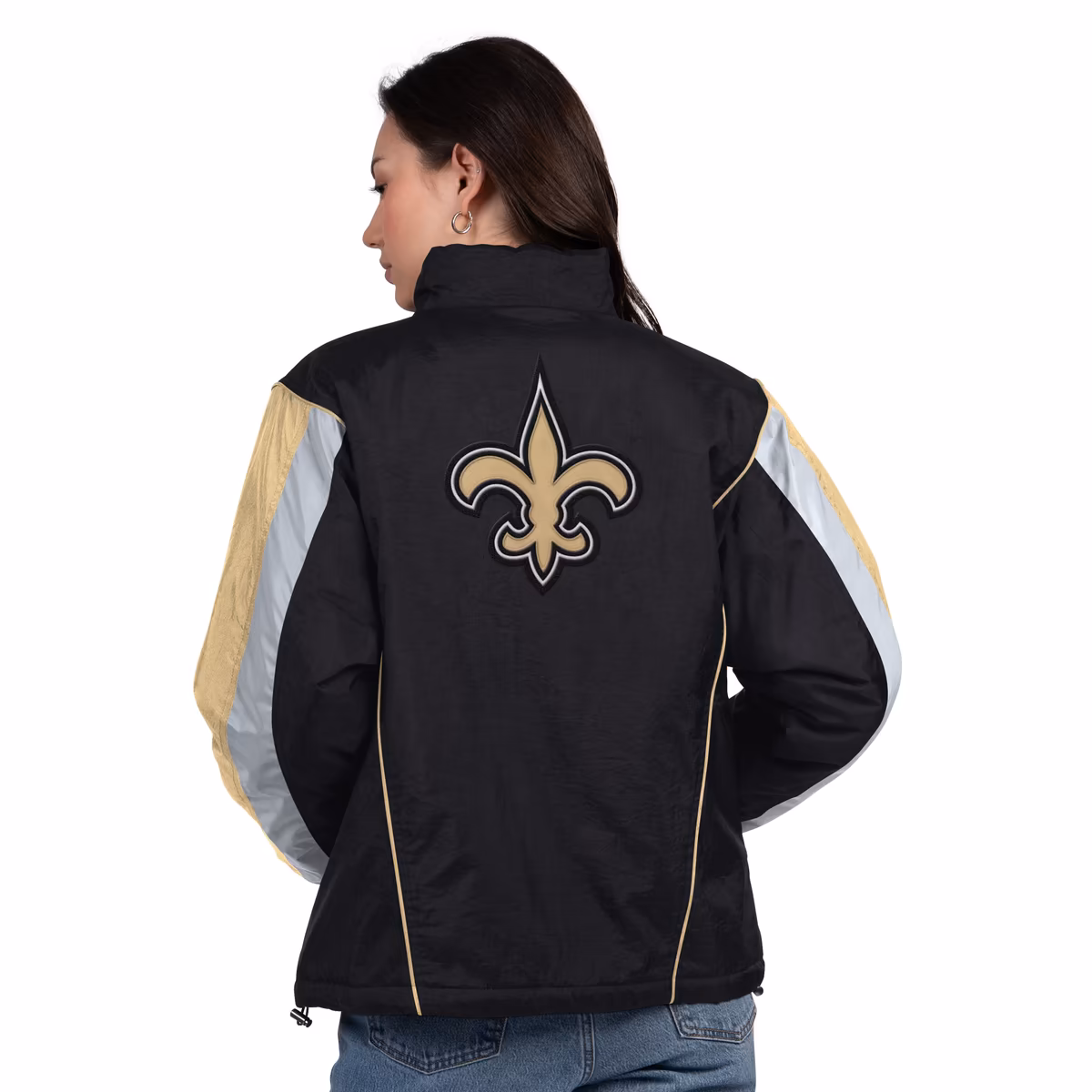 Women's Starter Black/Gold New Orleans Saints Thursday Night Gridiron Half-Zip Jacket 3 Women's Starter Black/Gold New Orleans Saints Thursday Night Gridiron Half-Zip Jacket