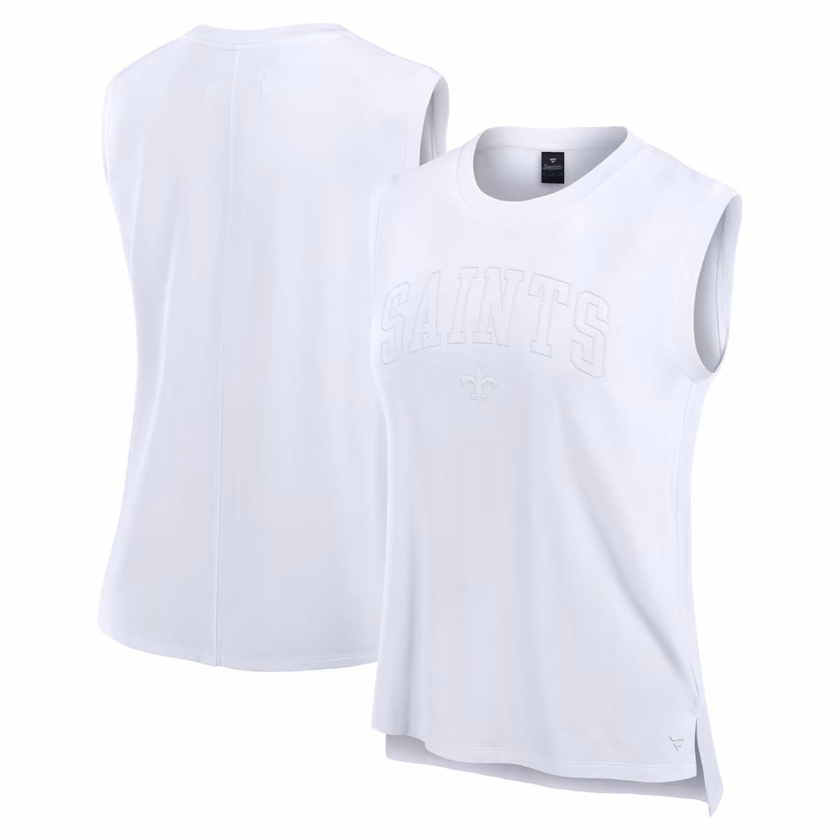 Women's Fanatics White New Orleans Saints Studio Gym Tank Top 5 Women's Fanatics White New Orleans Saints Studio Gym Tank Top