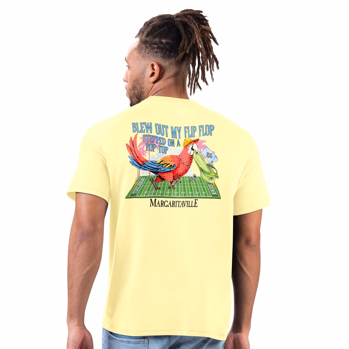 Men's Margaritaville Gold New Orleans Saints Flip Flop T-Shirt 2 Men's Margaritaville Gold New Orleans Saints Flip Flop T-Shirt