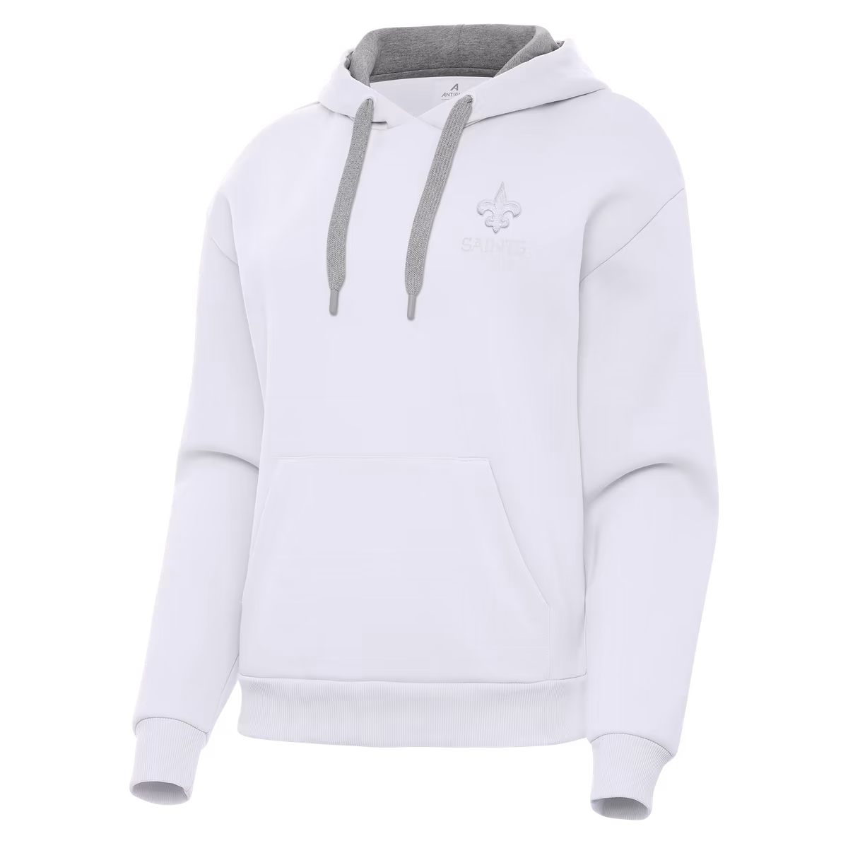 Women's Antigua White New Orleans Saints Victory Pullover Hoodie 3 Women's Antigua White New Orleans Saints Victory Pullover Hoodie