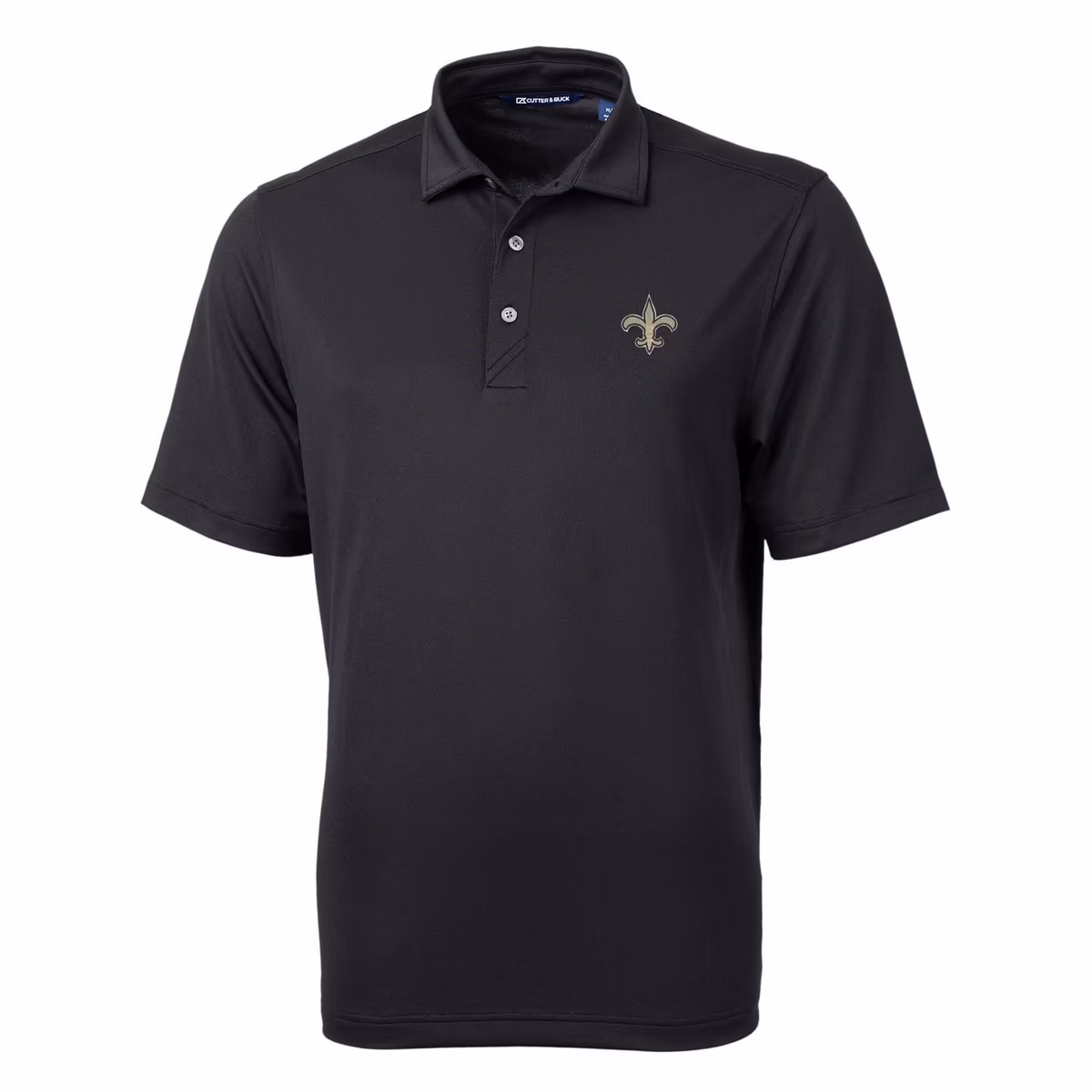 Men's Cutter & Buck Black New Orleans Saints Big & Tall Virtue Eco Pique Recycled Polo 10 Men's Cutter & Buck Black New Orleans Saints Big & Tall Virtue Eco Pique Recycled Polo