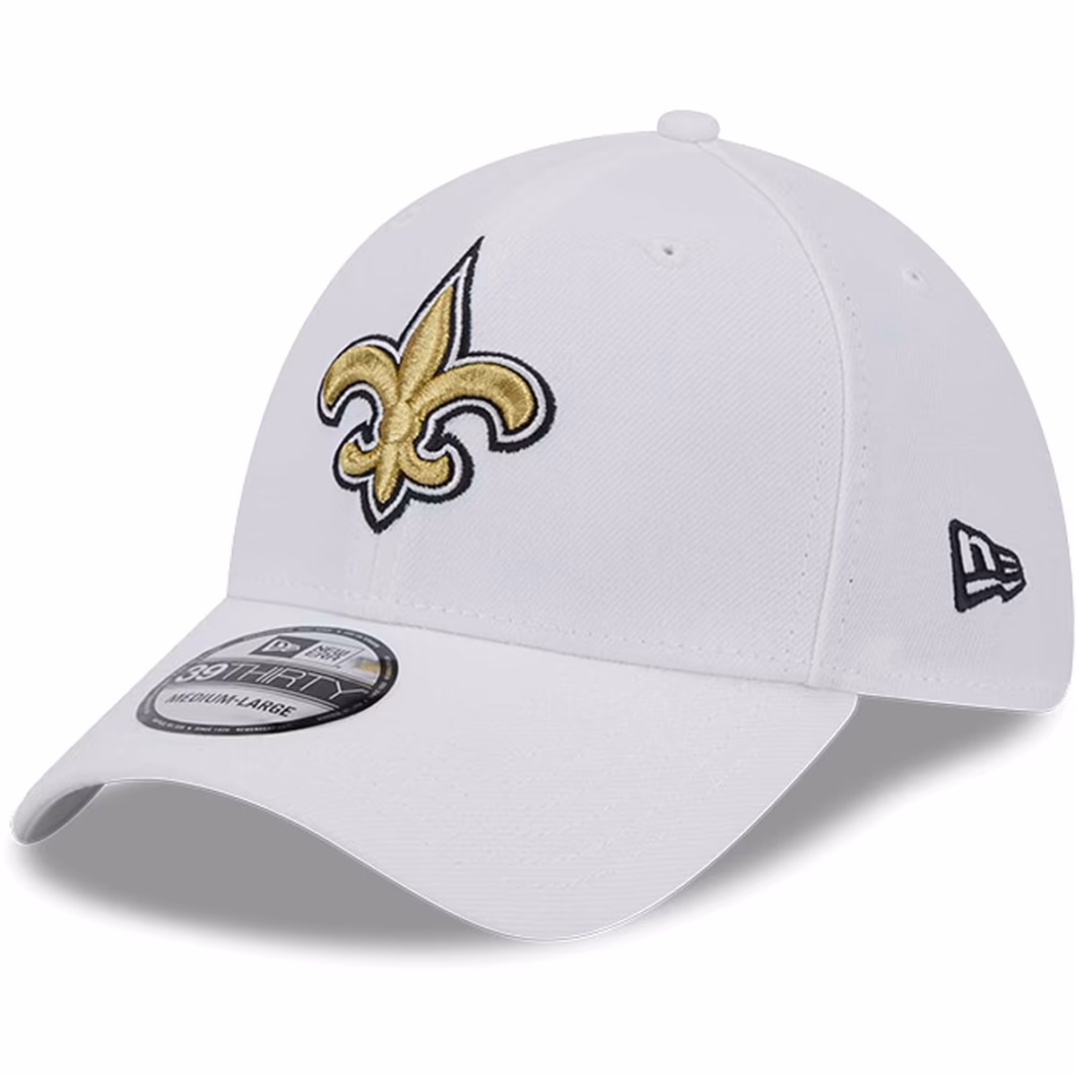 Men's New Era White New Orleans Saints Main 39THIRTY Flex Hat 5 Men's New Era White New Orleans Saints Main 39THIRTY Flex Hat