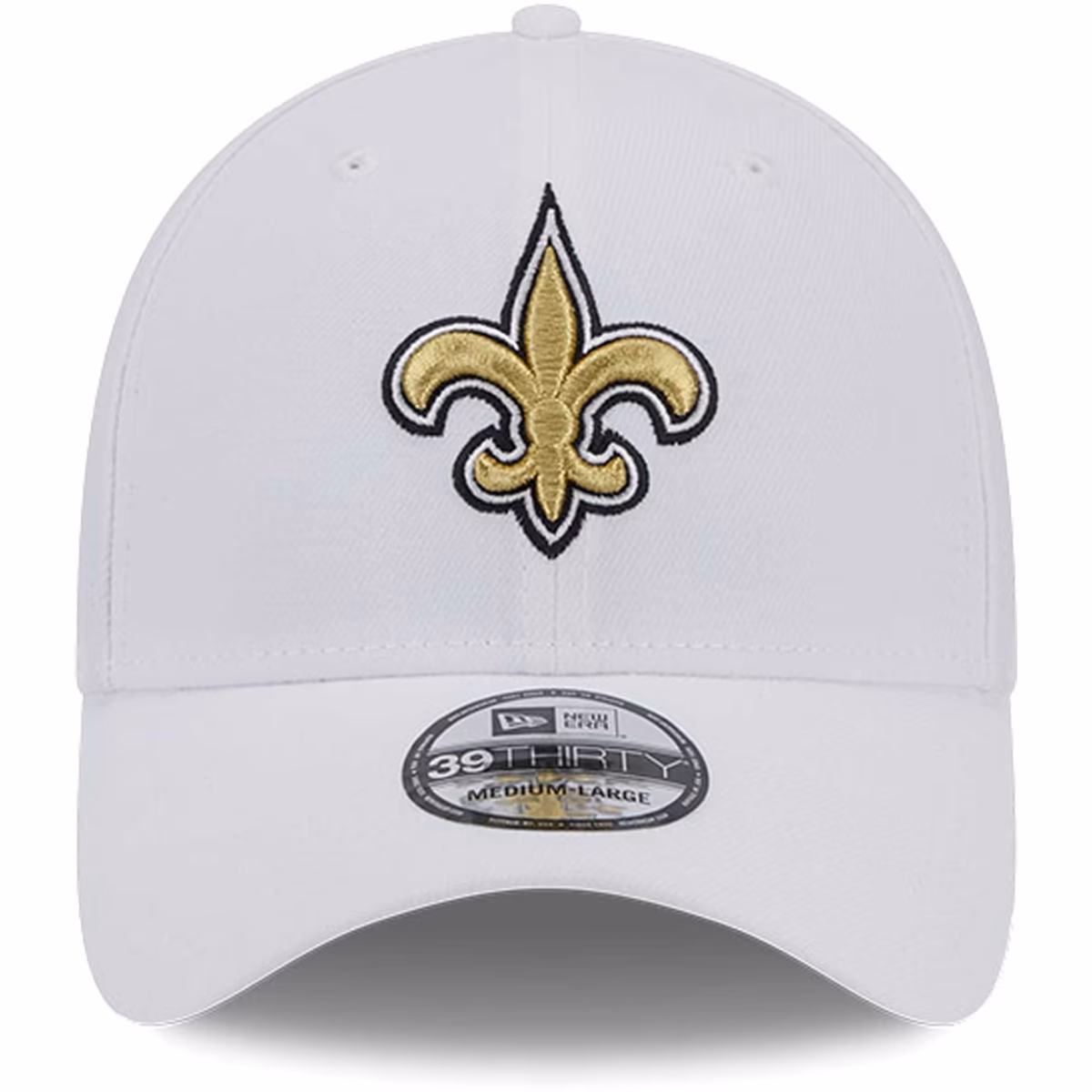 Men's New Era White New Orleans Saints Main 39THIRTY Flex Hat 3 Men's New Era White New Orleans Saints Main 39THIRTY Flex Hat