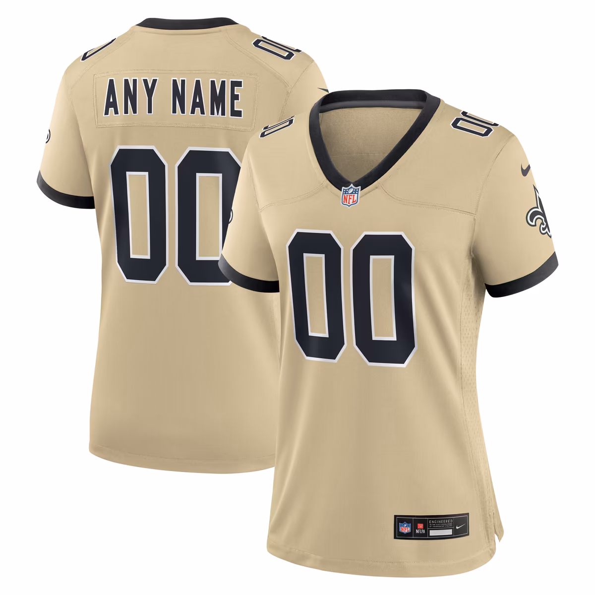 Women's Nike  Gold New Orleans Saints Gameday Golds Alternate Custom Game Jersey