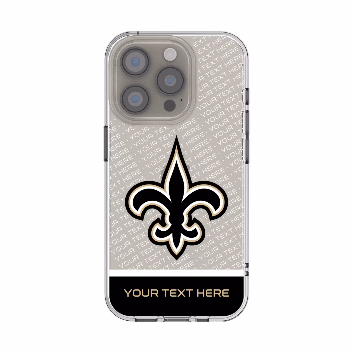 New Orleans Saints Personalized Endzone Plus Design iPhone Clear Case