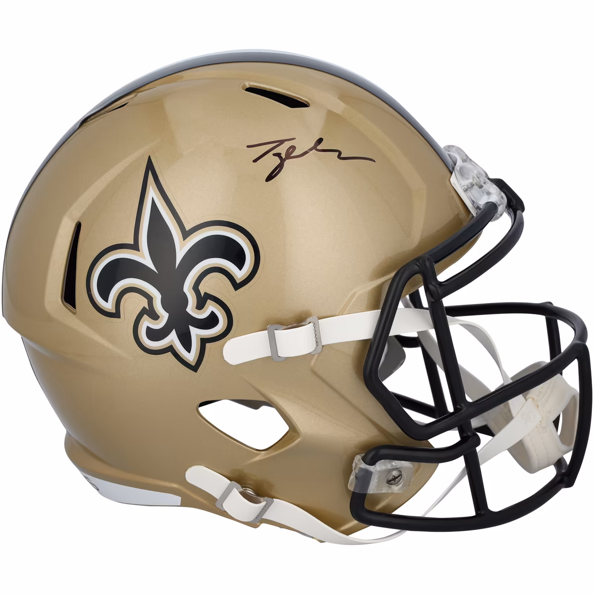 Tyler Shough New Orleans Saints Autographed Riddell Speed Replica Helmet 1 Tyler Shough New Orleans Saints Autographed Riddell Speed Replica Helmet