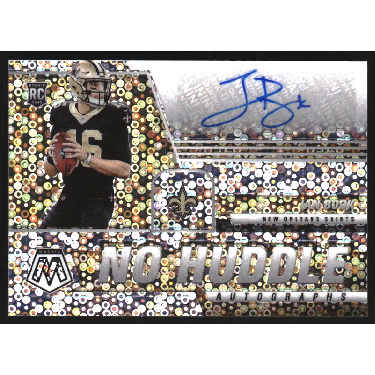 2021 Panini Mosaic Autographs No Huddle #87 Ian Book