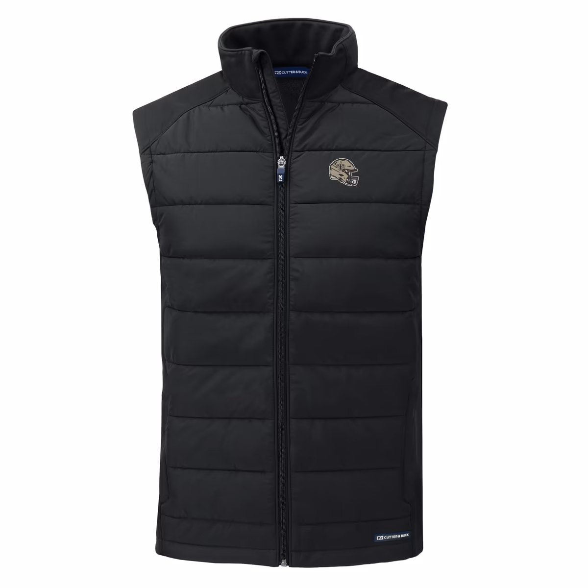 Men's Cutter & Buck Black New Orleans Saints Helmet Evoke Hybrid Eco Softshell Recycled Full-Zip Vest 3 Men's Cutter & Buck Black New Orleans Saints Helmet Evoke Hybrid Eco Softshell Recycled Full-Zip Vest