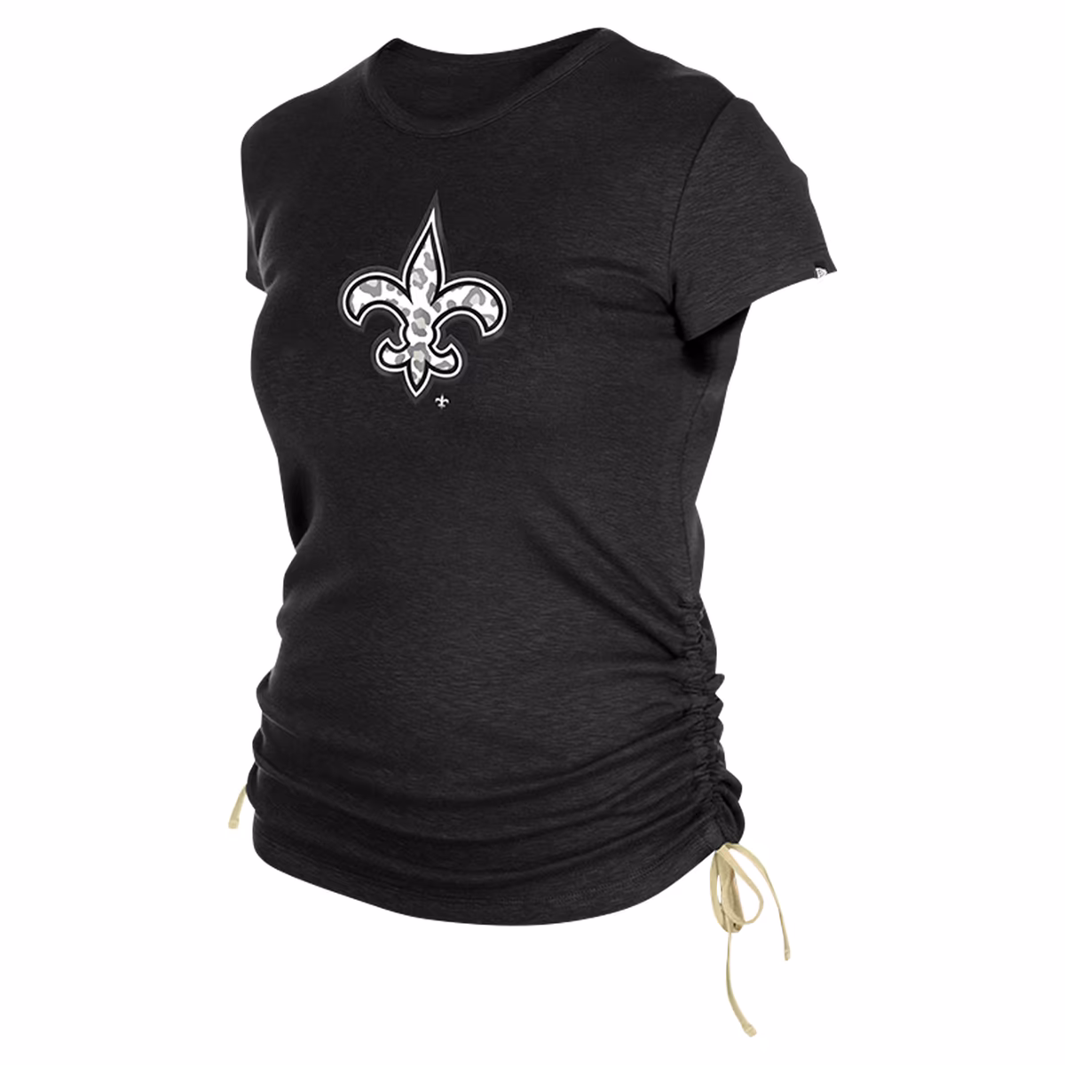 Women's New Era Black New Orleans Saints Ruched Side T-Shirt 3 Women's New Era Black New Orleans Saints Ruched Side T-Shirt