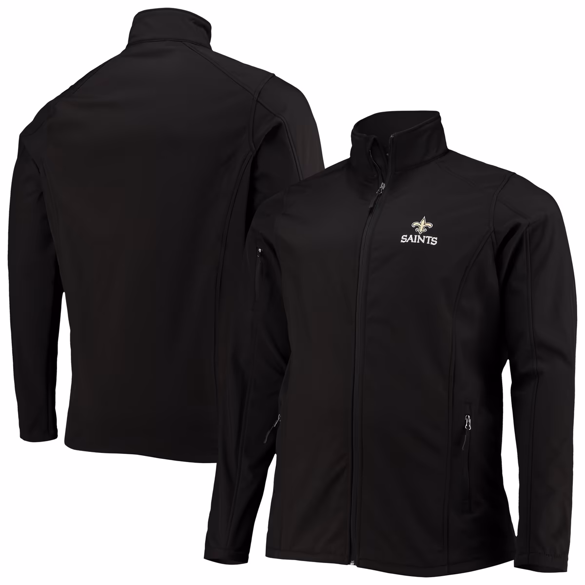 Men's Dunbrooke Black New Orleans Saints Big & Tall Sonoma Softshell Full-Zip Jacket 2 Men's Dunbrooke Black New Orleans Saints Big & Tall Sonoma Softshell Full-Zip Jacket