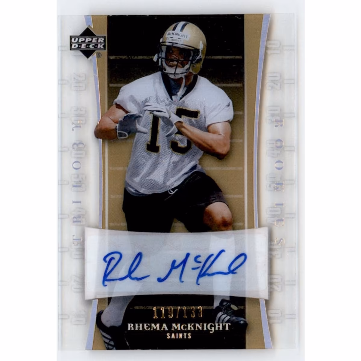 2007 Upper Deck Trilogy Rookie Autographs #173 Rhema McKnight/133 2 2007 Upper Deck Trilogy Rookie Autographs #173 Rhema McKnight/133