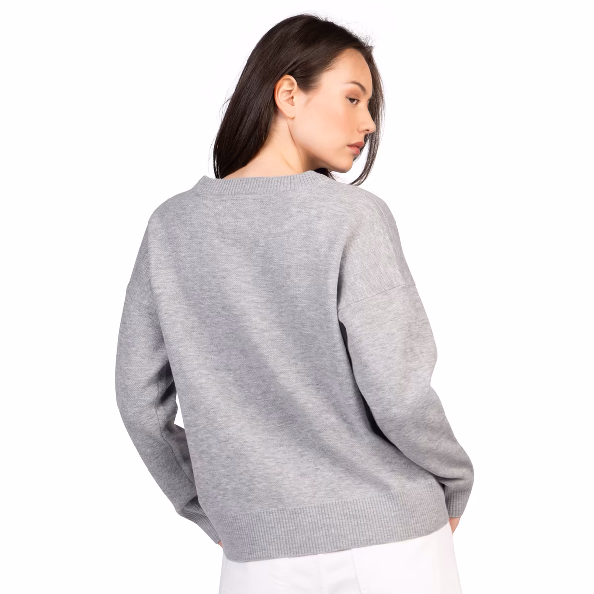 Women's Starter Gray New Orleans Saints Best Shot V-Neck Sweater 3 Women's Starter Gray New Orleans Saints Best Shot V-Neck Sweater