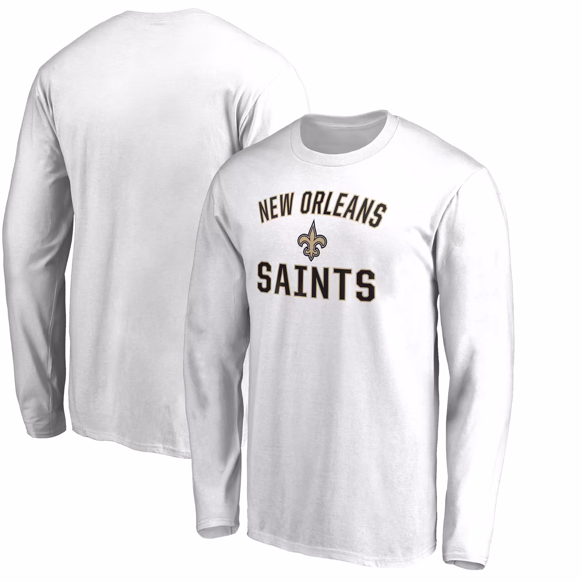 Men's White New Orleans Saints Victory Arch Long Sleeve T-Shirt