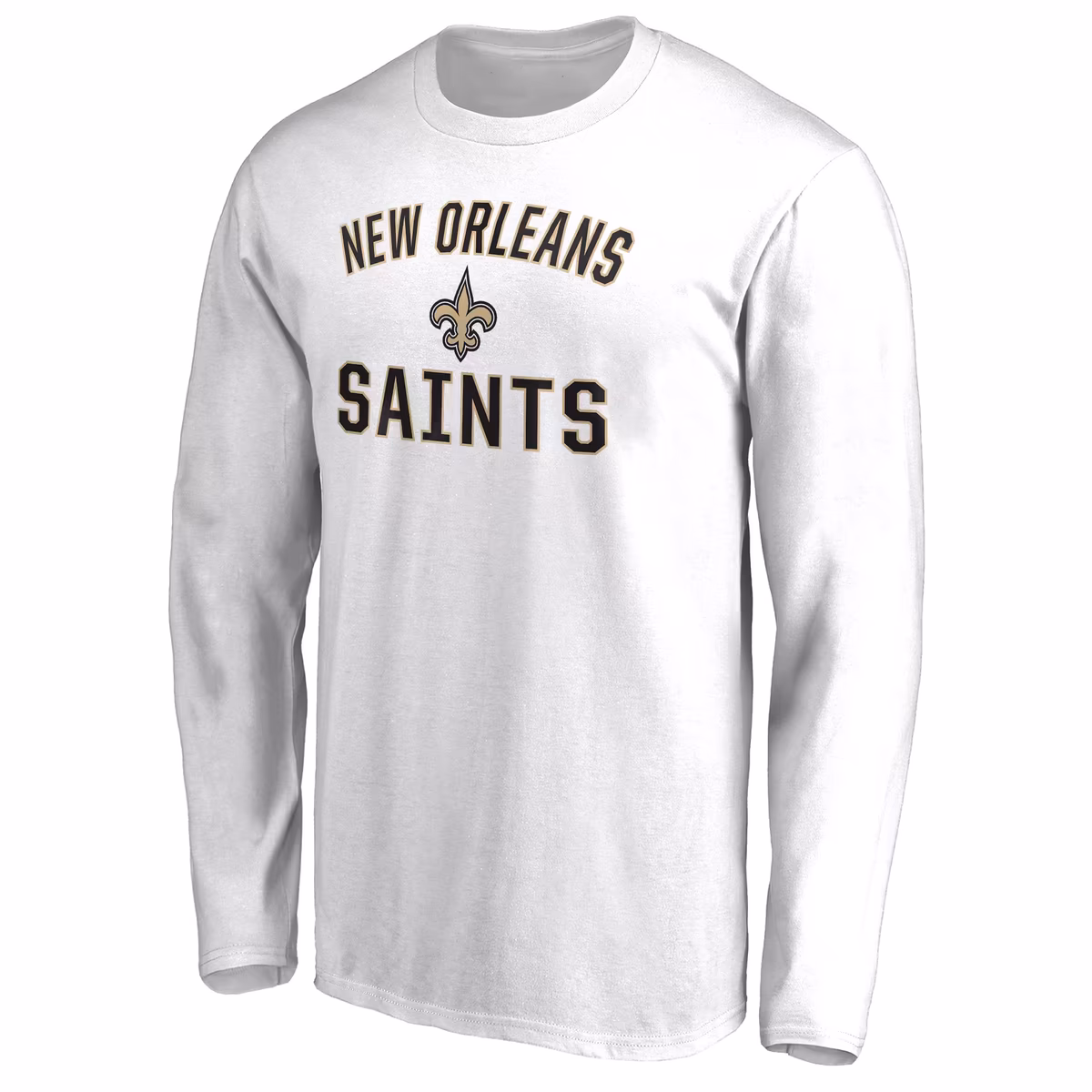 Men's White New Orleans Saints Victory Arch Long Sleeve T-Shirt 3 Men's White New Orleans Saints Victory Arch Long Sleeve T-Shirt