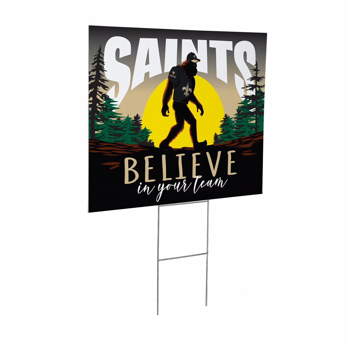 New Orleans Saints 24" x 18" Bigfoot Believe in Yourself Outdoor Staked Yard Sign 8 New Orleans Saints 24" x 18" Bigfoot Believe in Yourself Outdoor Staked Yard Sign
