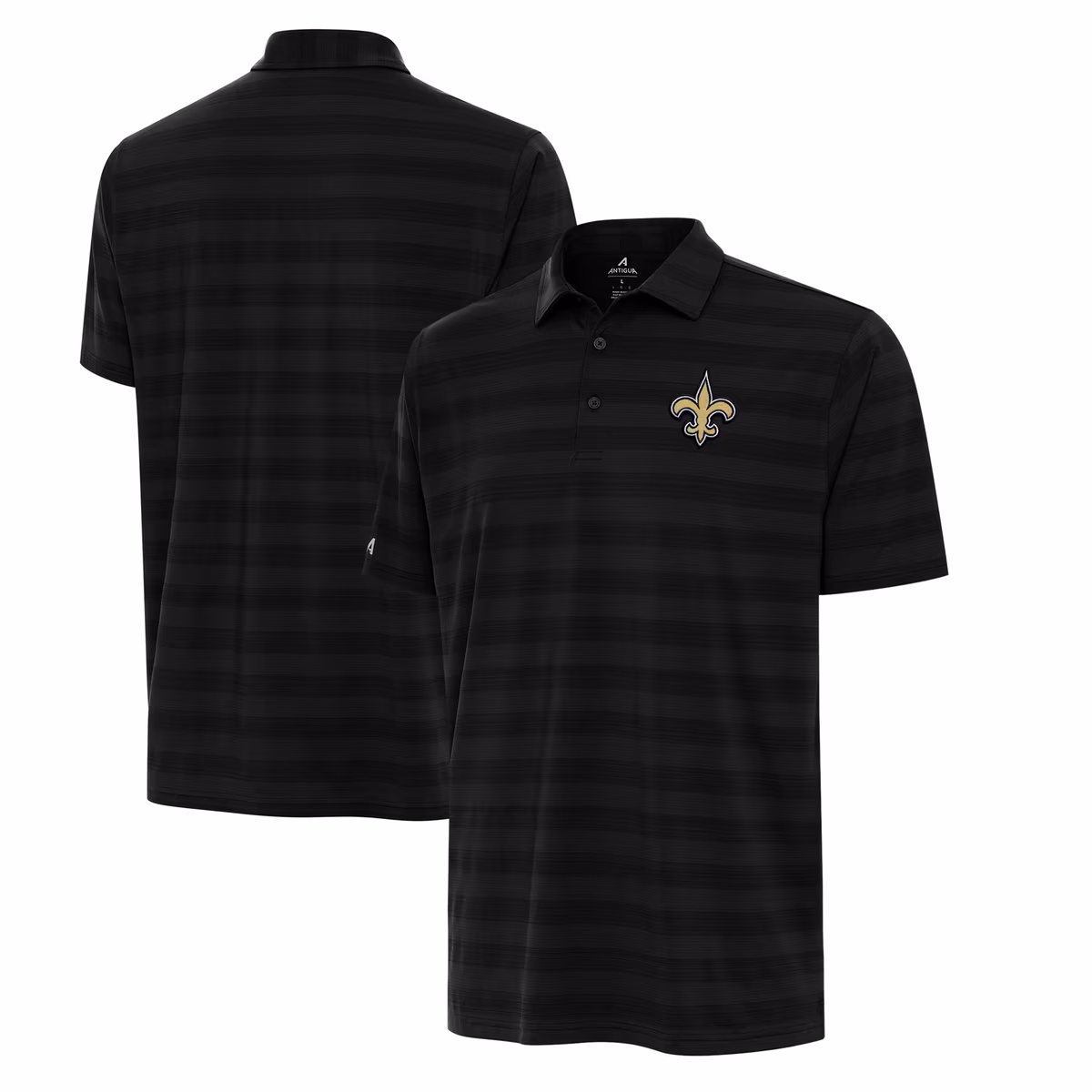 Men's Antigua Black New Orleans Saints Big & Tall Tunnel Polo 10 Men's Antigua Black New Orleans Saints Big & Tall Tunnel Polo