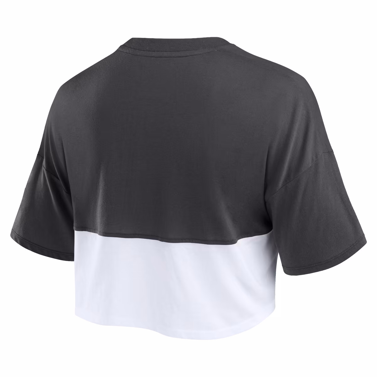 Women's Fanatics Black/White New Orleans Saints Boxy Color Split Cropped T-Shirt 4 Women's Fanatics Black/White New Orleans Saints Boxy Color Split Cropped T-Shirt