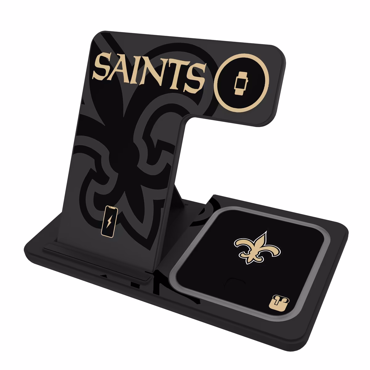 Keyscaper New Orleans Saints 3-In-1 Wireless Charger