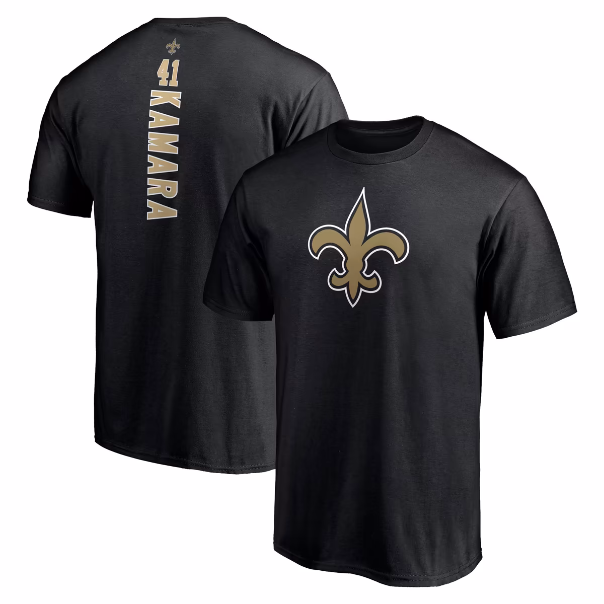 Men's Alvin Kamara Black New Orleans Saints Playmaker T-Shirt 2 Men's Alvin Kamara Black New Orleans Saints Playmaker T-Shirt